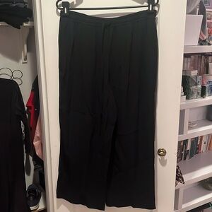 Cropped wide-leg Vince pants.  58% viscose and 42% acetate